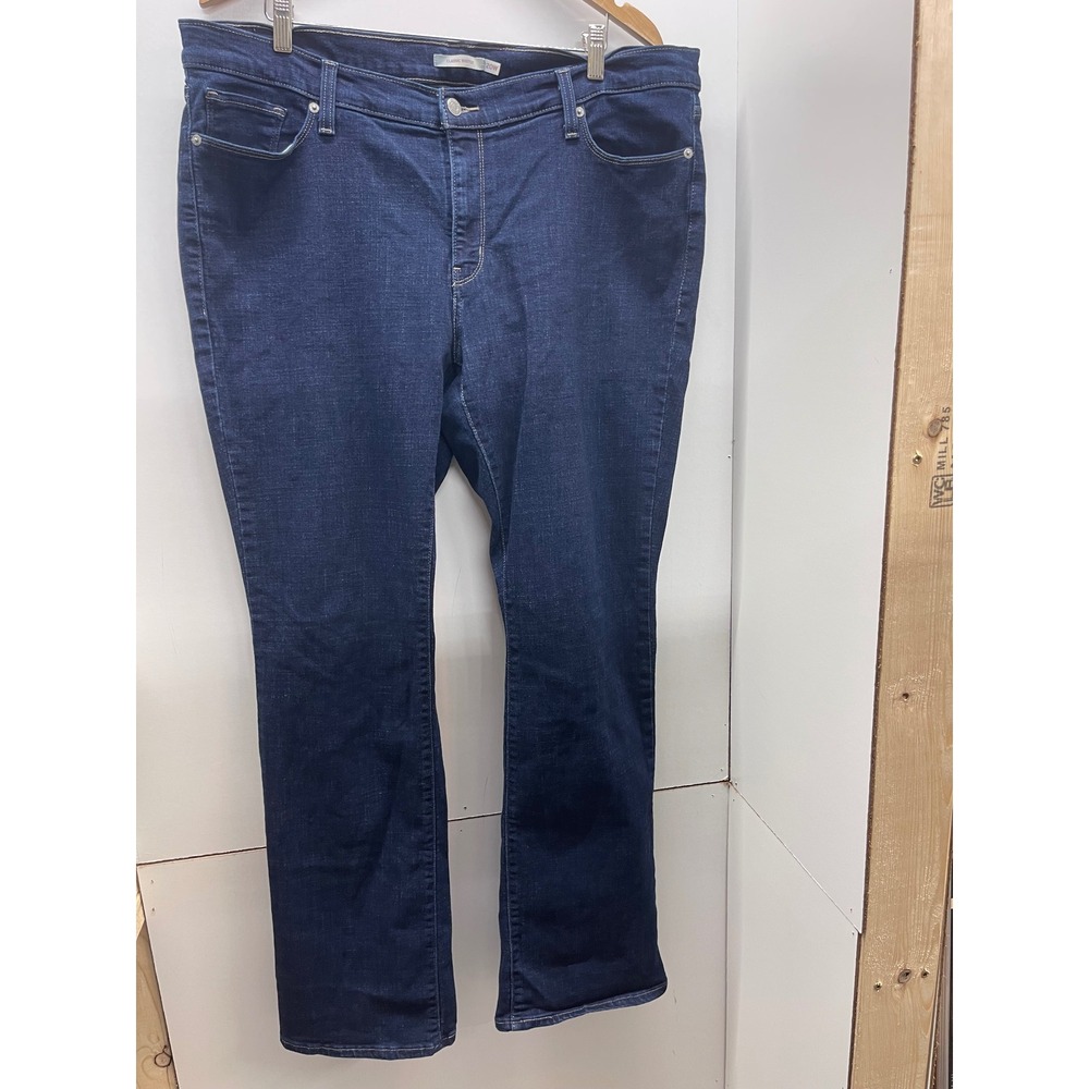 Levis Classic Bootcut Jeans Womens 20W L Dark Wash Indigo Denim Plus Size